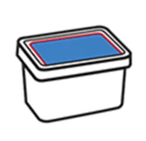 Plastic Container Top Labeling